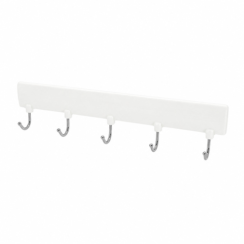 Room Hook Rail with Tape, 5 Hooks &ndash; LEC