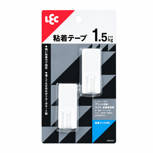 Adhesive Hooks, 1.5 kg, 2 Pieces &ndash; LEC