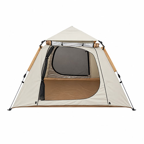 Beige Camping Tent with Mesh Entrance &ndash; 210 x 210 cm - Camouflage