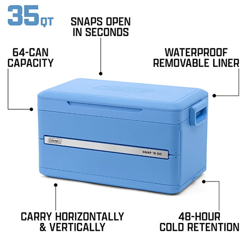 Cooler Snap-N-Go 35QT Daydream - Coleman