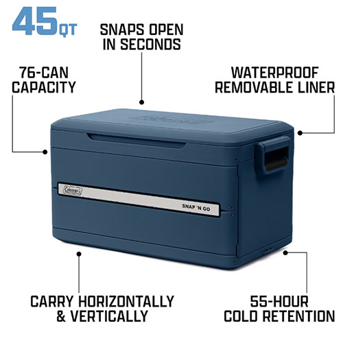 Cooler Snap-N-Go 45QT - Coleman