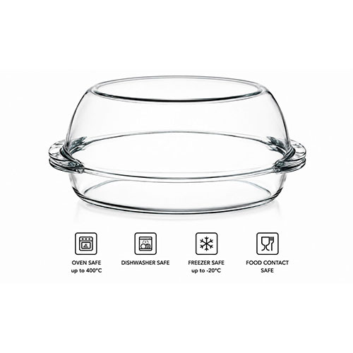 Oval Casserole With Lid 2400 ml - Borcam