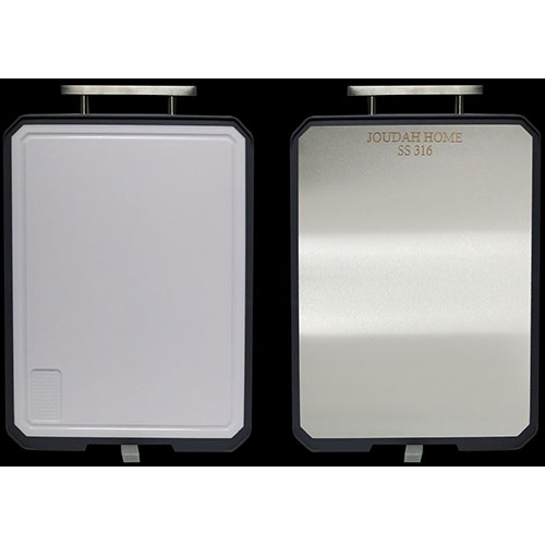 Cutting boards made of stainless steel on one side and heat- and scratch-resistant PP (Large Grey Rectangular) - Joudah Home