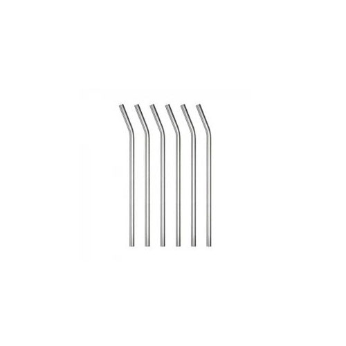 Stainless Steel Bent Straw Set, Silver 6 pcs - Berlinger Haus