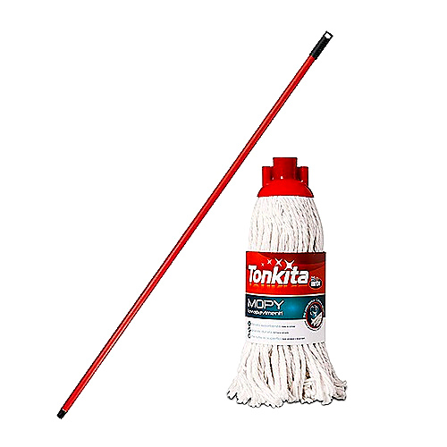 Cotton Mop 180 g with Handle - Tonkita