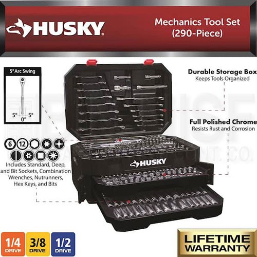 Husky Chrome Mechanics Tool Set – Husky Tool Boxes®